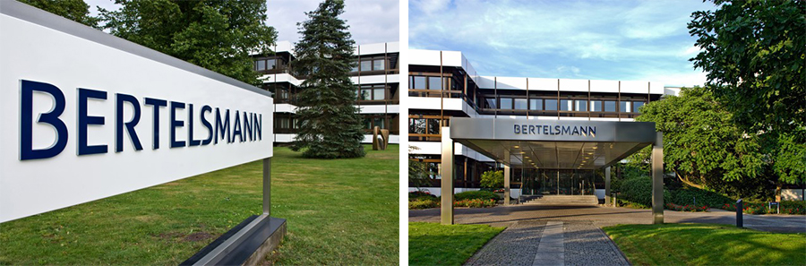 독일 노르트라인베스트팔렌주 귀터슬로에 있는 베텔스만 본사 건물의 전경